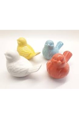 ENFEITE DECORATIVO DE PORCELANA MODELO PASSARINHO