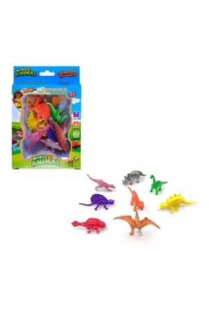 Kit Animal Dinossauro De Pvc Com 8 Pecas Colors Na Caixa -  PI3452
